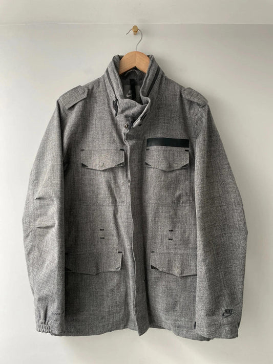 Men’s Nike M65 Zip Through Hooded Jacket In Grey - Small - 2274