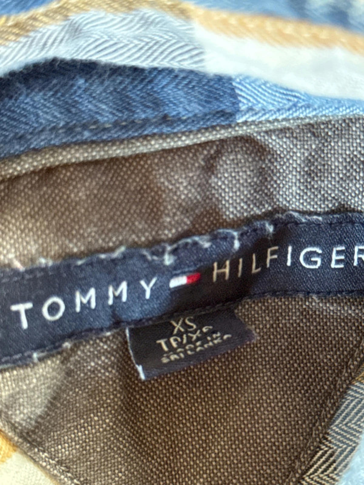Men’s Tommy Hilfiger Premium Linen Check Shirt - XSmall - 0491