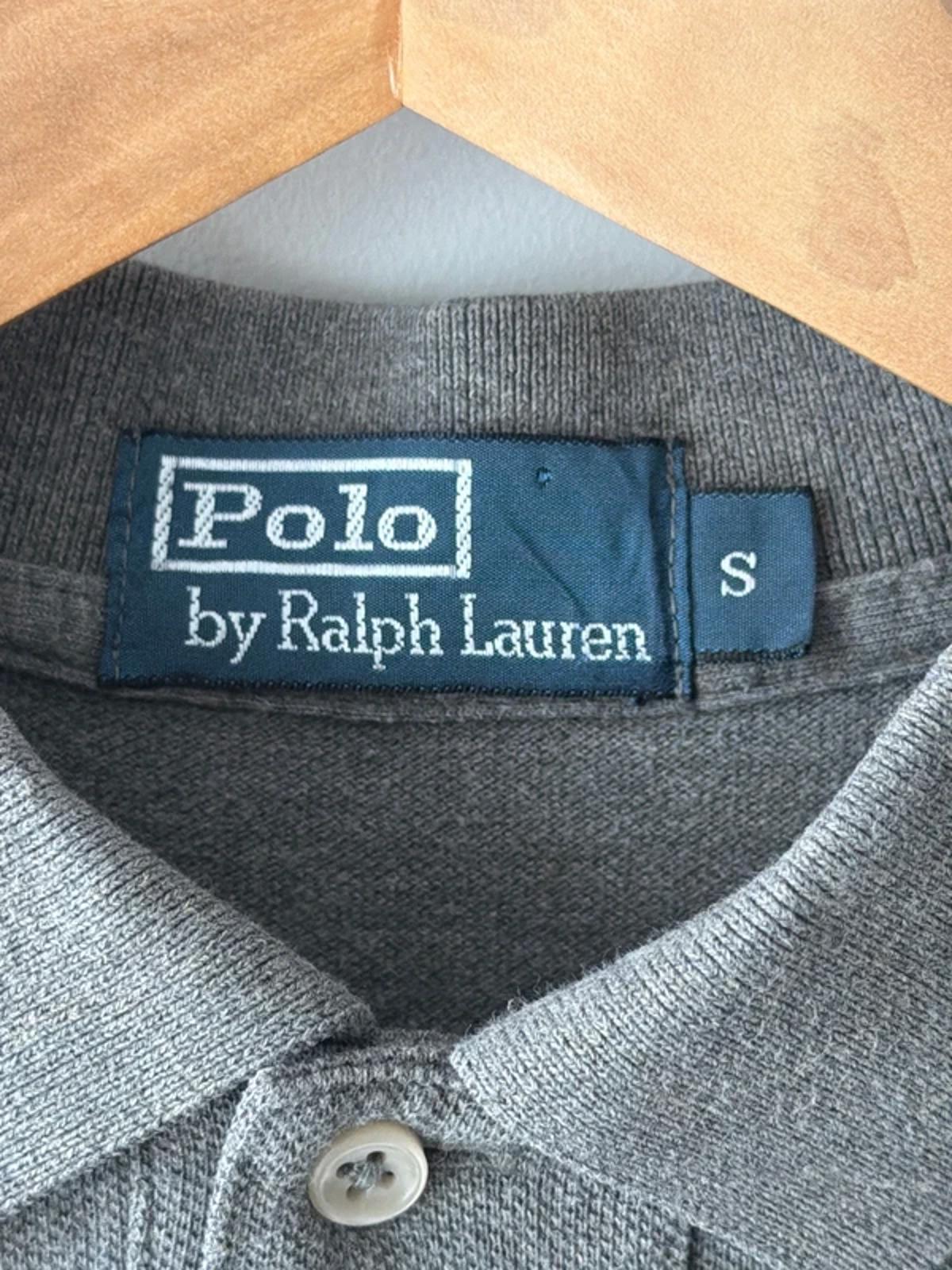 Men’s Ralph Lauren Premium Long Sleeve Polo Top In Grey - Small - 3309