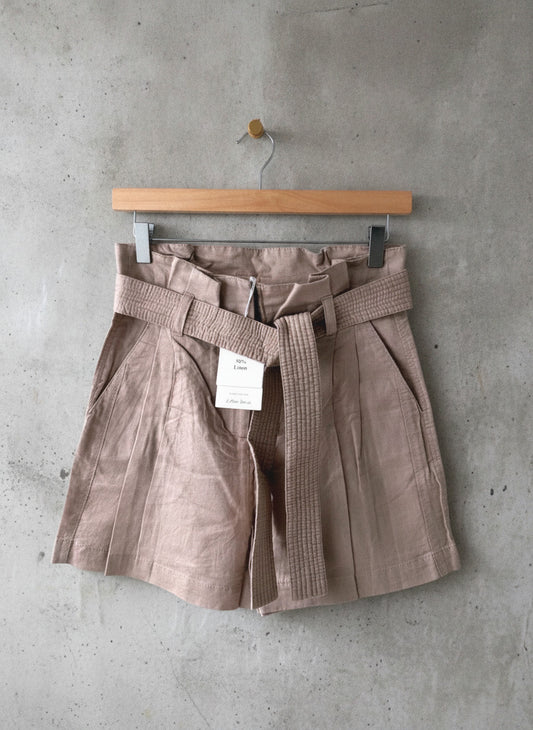 Women’s & Other Stories Linen Tie Front Style Shorts In Beige - Uk6