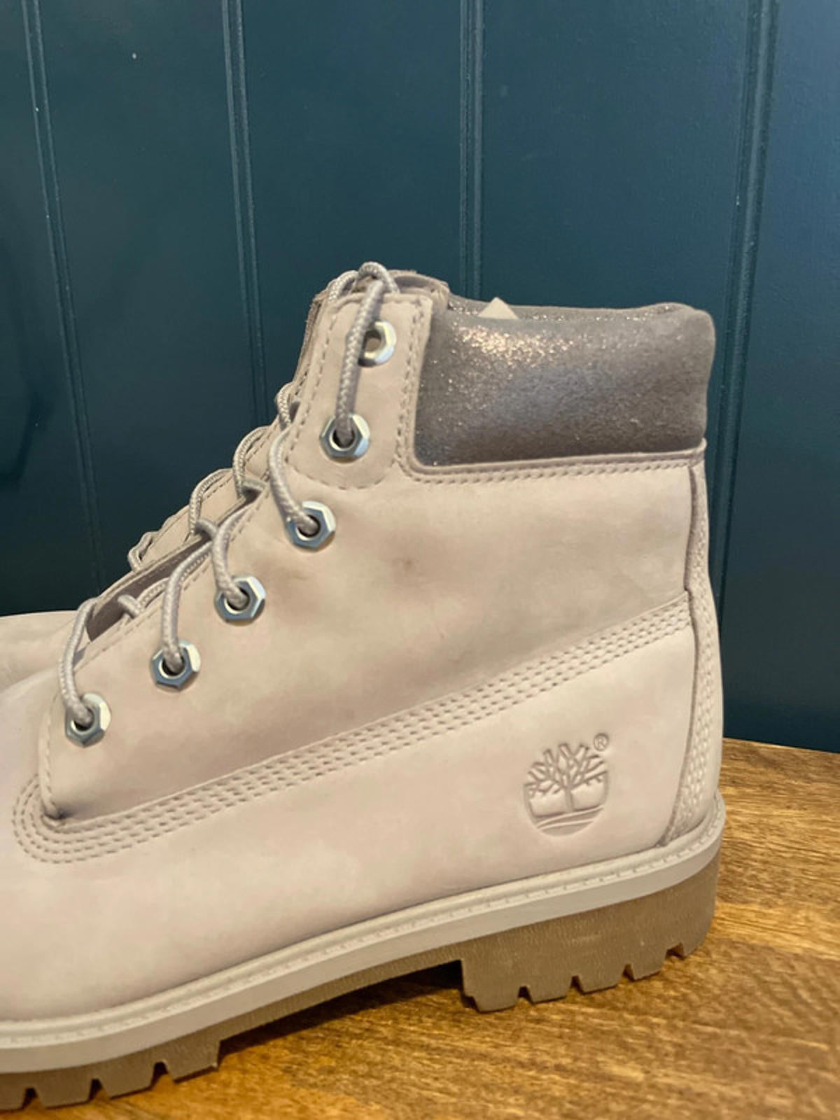 Women’s Timberland 6 Inch Nubuck Premium Leather Boots in Grey - UK 5.5 - 2555