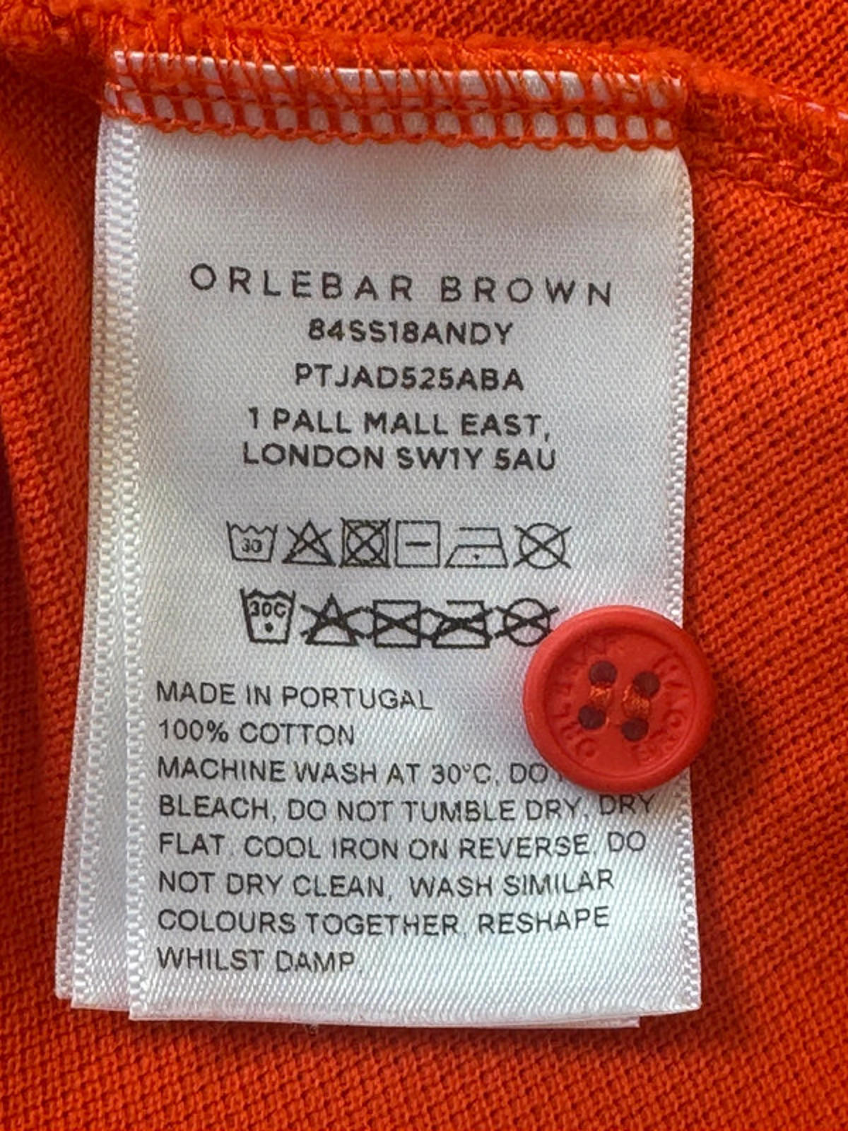 Men’s Orlebar Brown Premium Tailored Fit Polo Top In Red - Medium - 1374