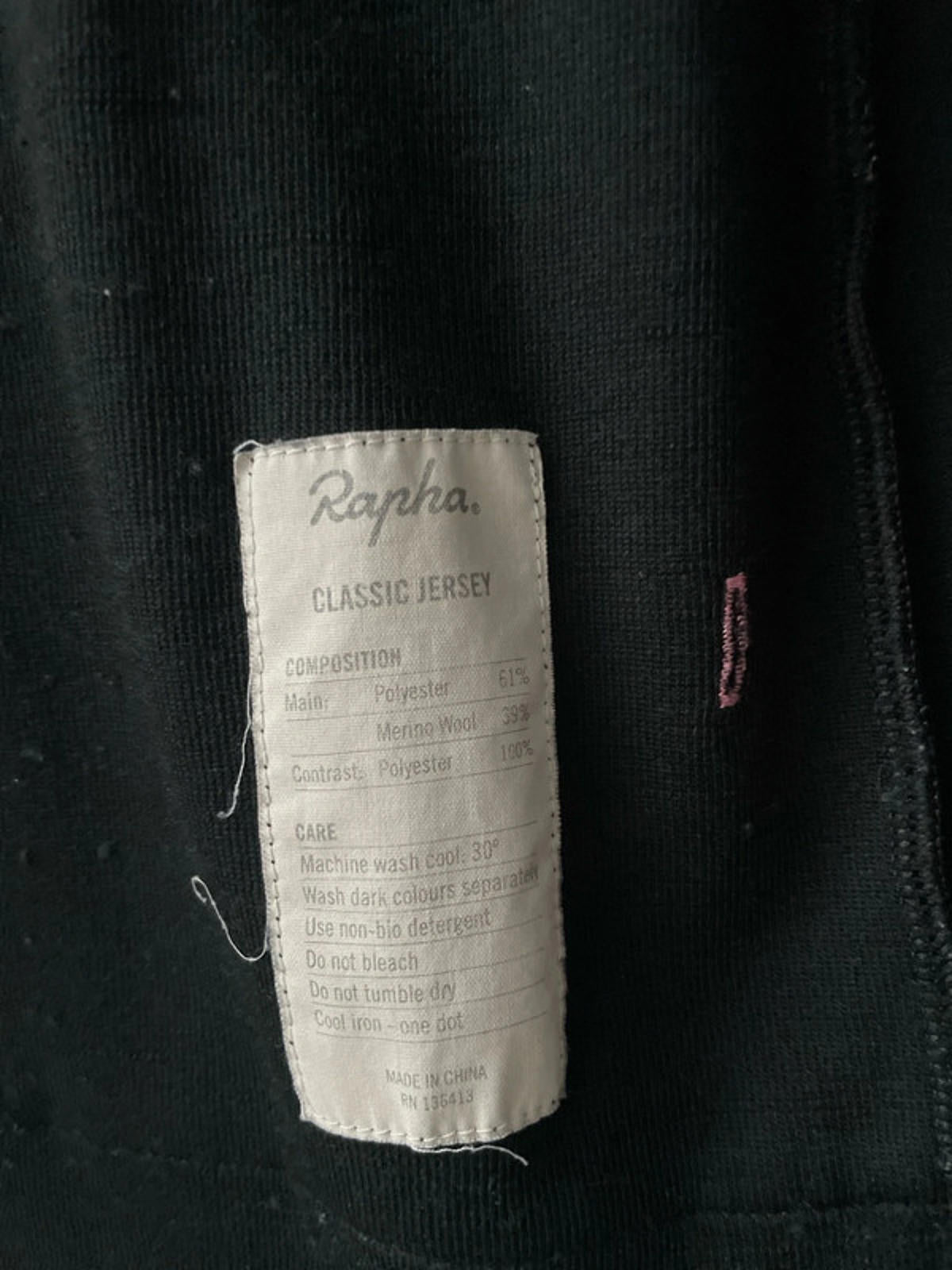Men’s Rapha Premium Merino Wool Cycling Jersey Top In Black - Medium - 2847