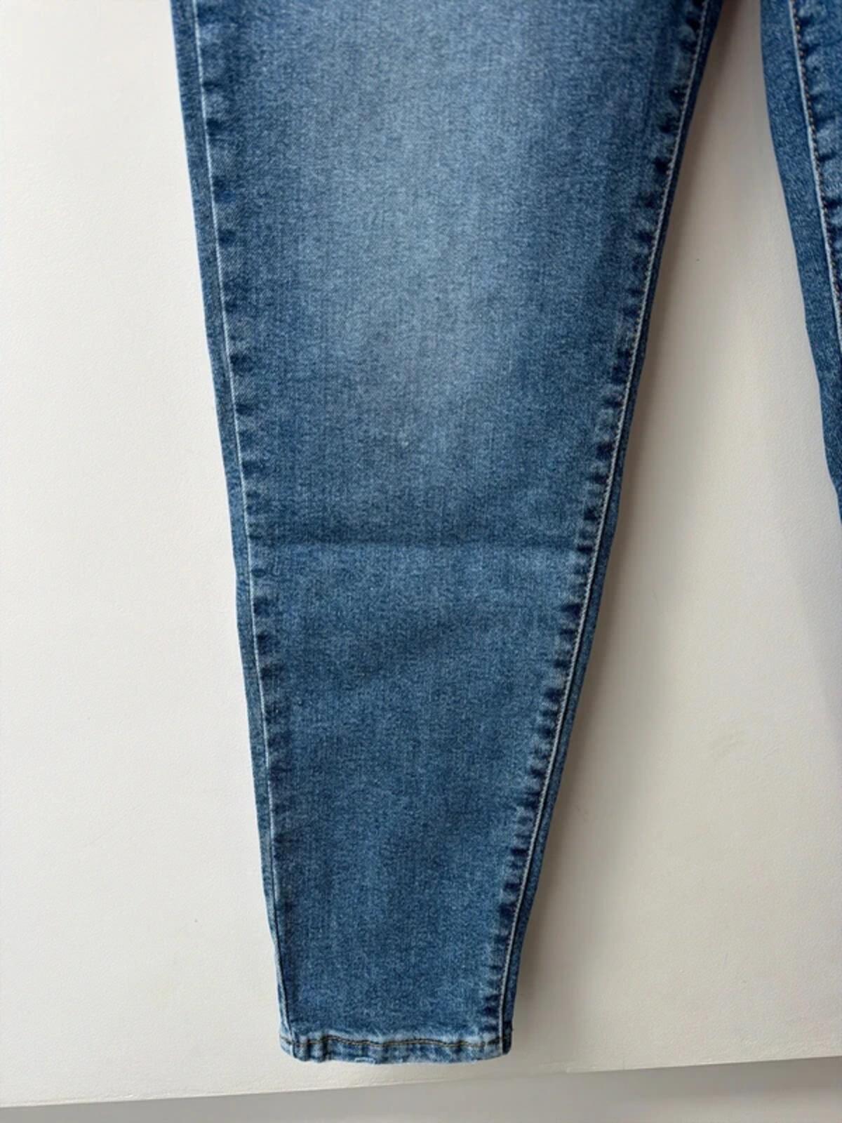 Women’s High Waisted Straight Leg Stretch Fit Mom Jeans In Navy - W27/L29 - 3433
