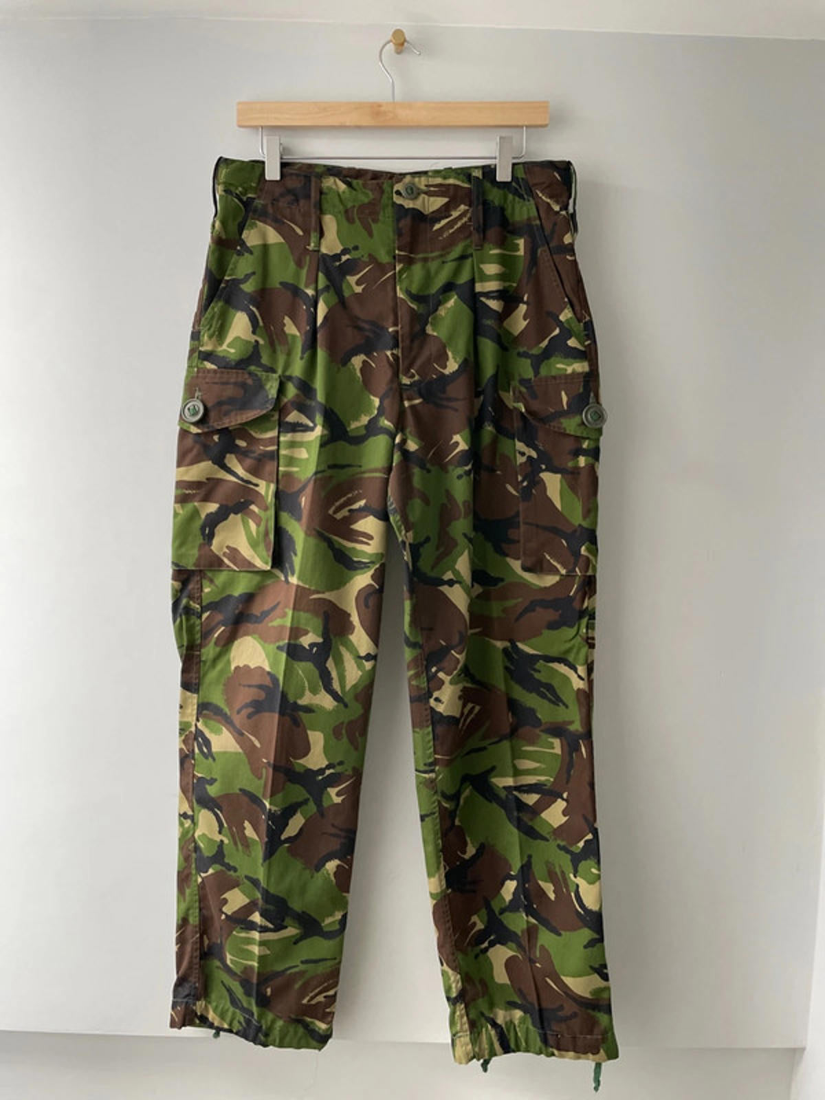 Men’s Army Surplus Military Camo Combat Trousers In Green/Brown - W30/L31 - 2282