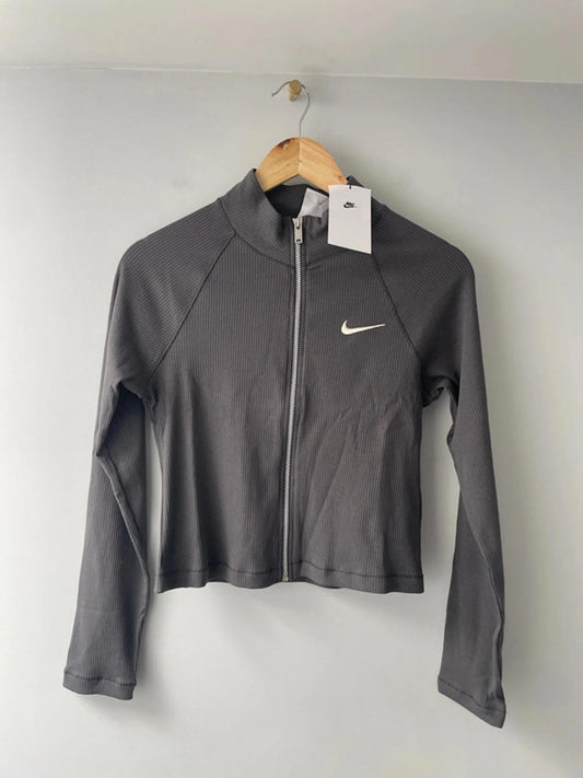 Women’s Nike Premium Ribbed Long Sleeve Zip Through Top - Small - 1740
