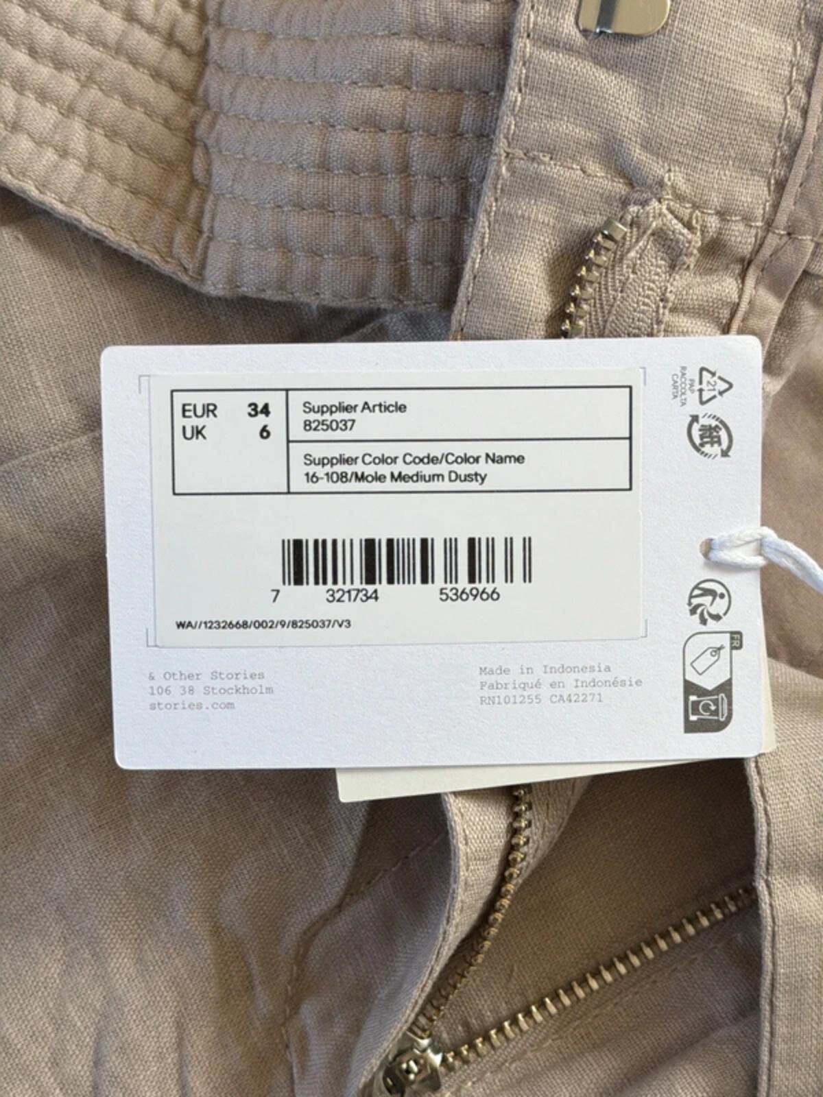 Women’s & Other Stories Linen Tie Front Style Shorts In Beige - Uk6