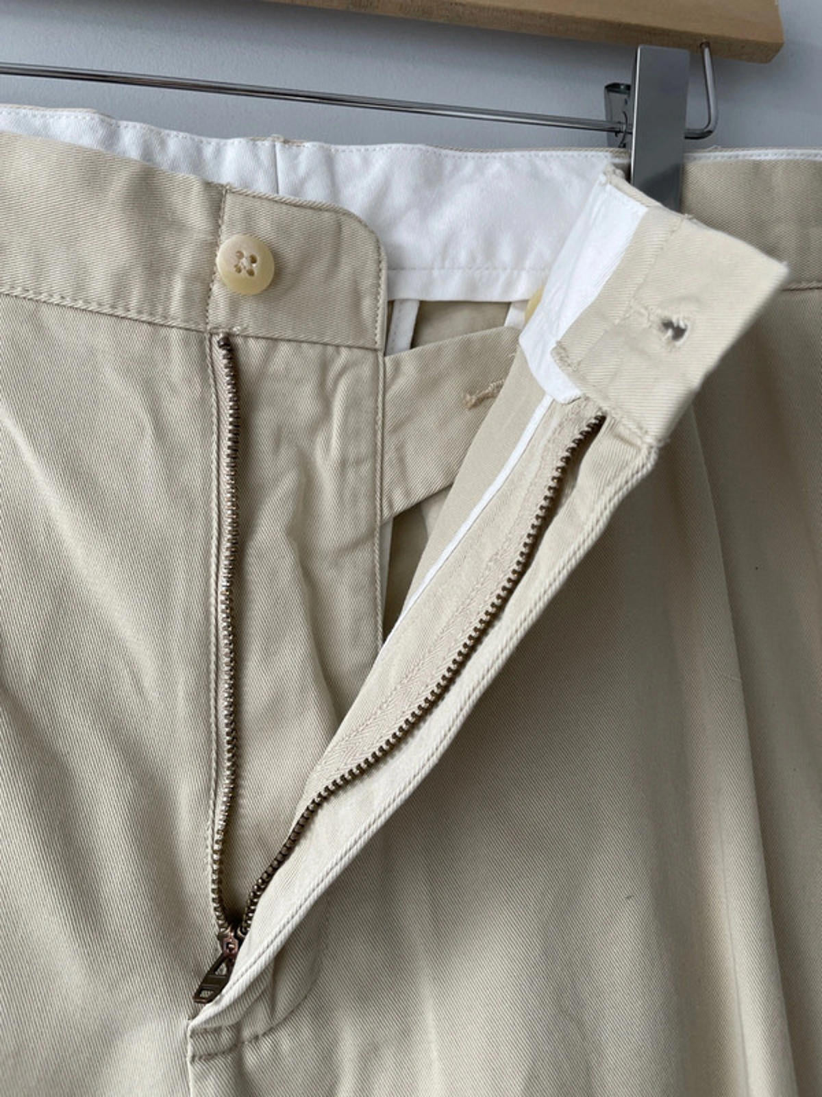 Men’s Ralph Lauren Premium Classic Chino Trousers In Beige - W38/L34 - 1715