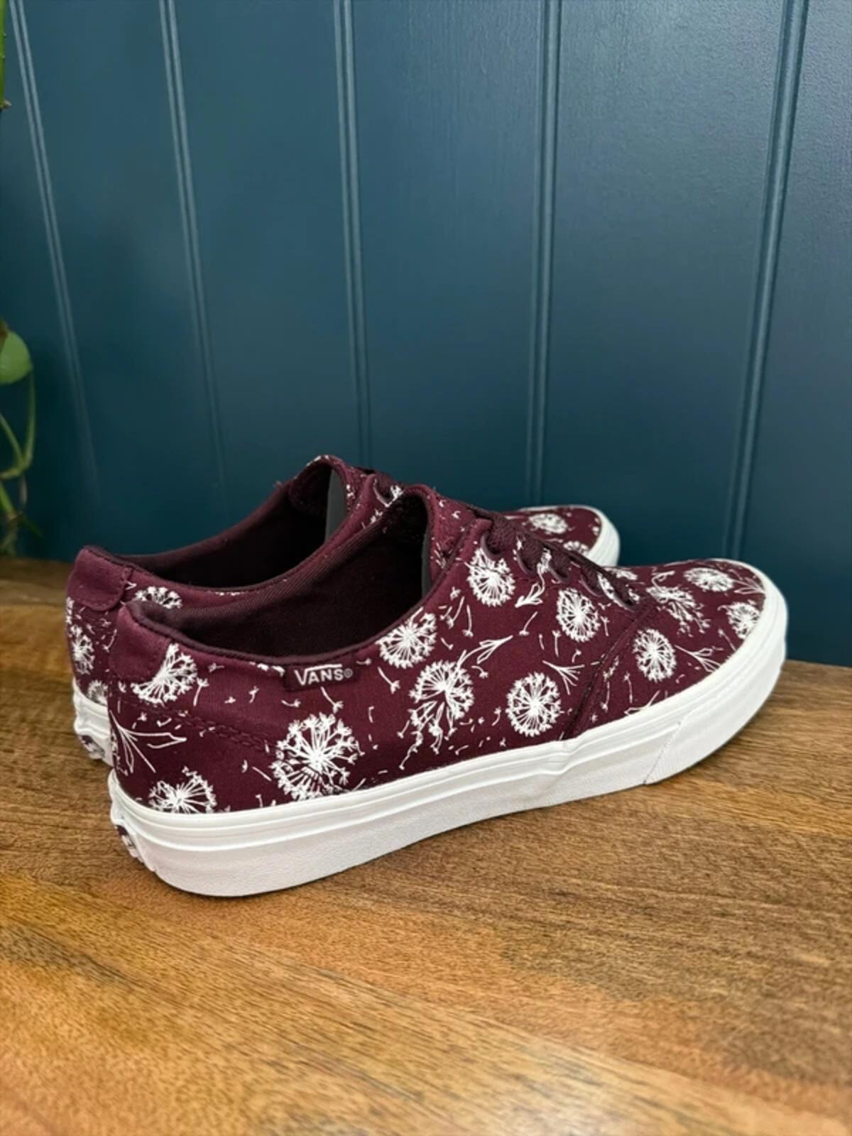 Women’s Vans Winston Printed Trainers In Burgundy - UK4.5 - 3321