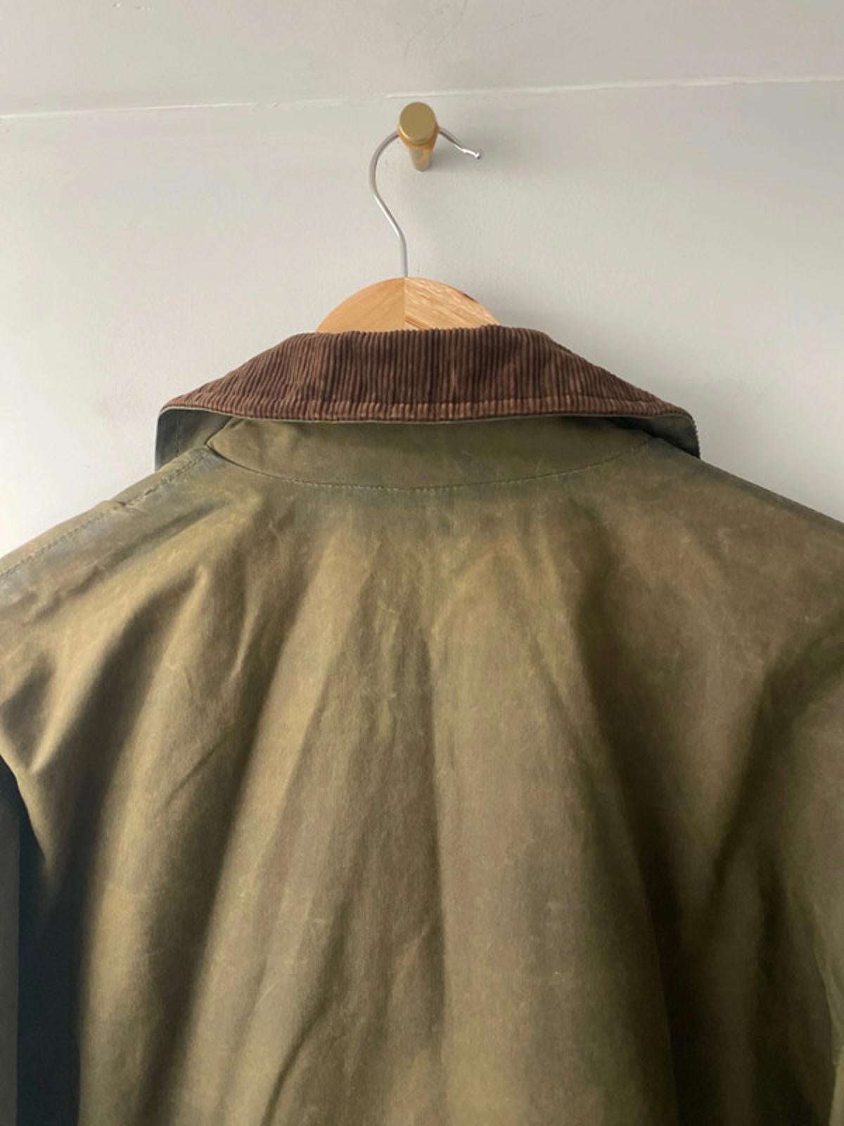 Men’s St Michael Country Wax Jacket Coat In Khaki - Medium - 2076