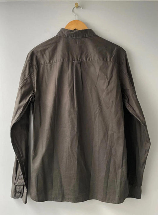 Men’s Allsaints Long Sleeve Shirt With Hidden Button Down Collar - Medium -0042
