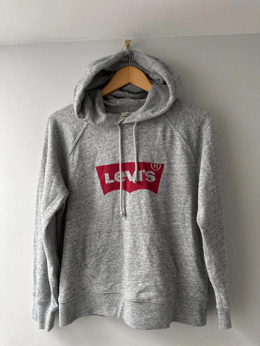Men’s Levi’s Hoodie Top With Print In Grey Marl - Small - 0642