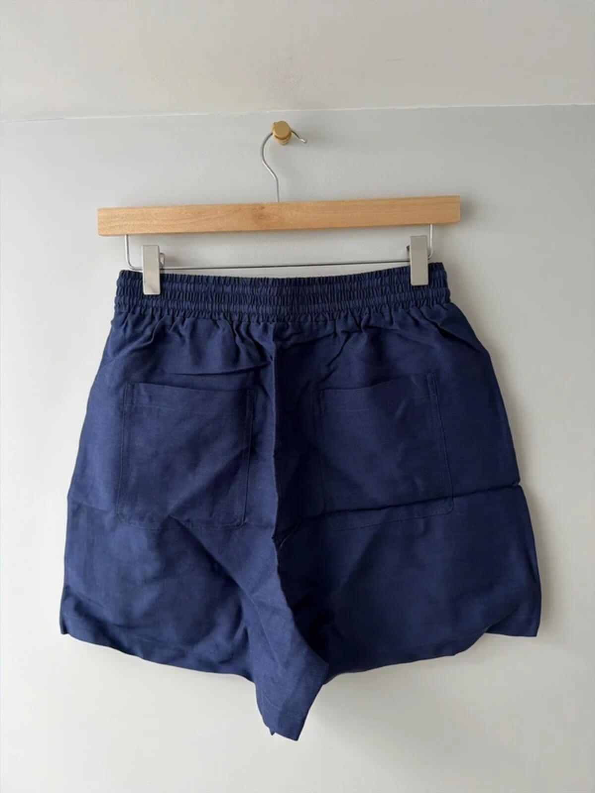 Women’s & Other Stories High Waisted Linen Shorts In Navy - XSmall - 3363