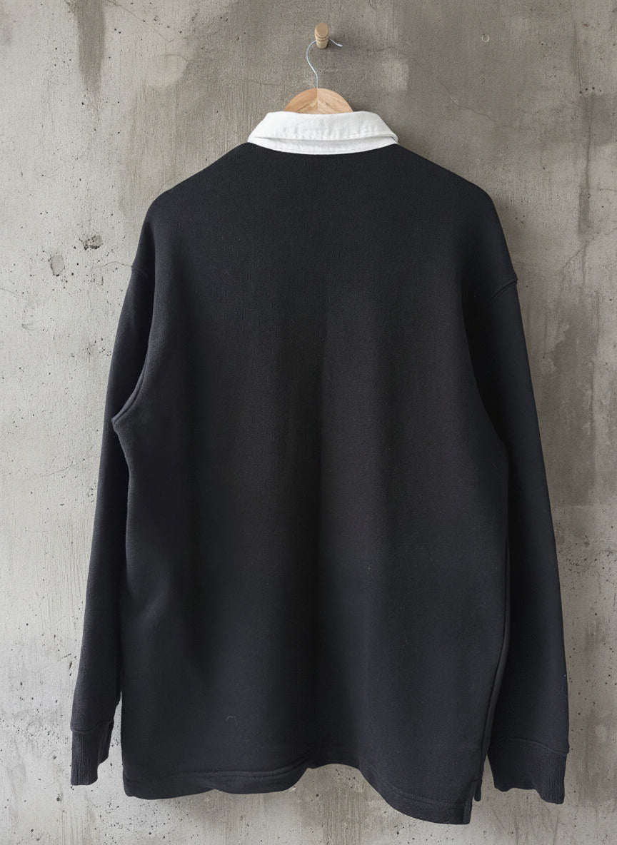 Men’s H&M Fit Formula 1 Oversized Fit Polo Sweatshirt Top In Black - Large - 3642