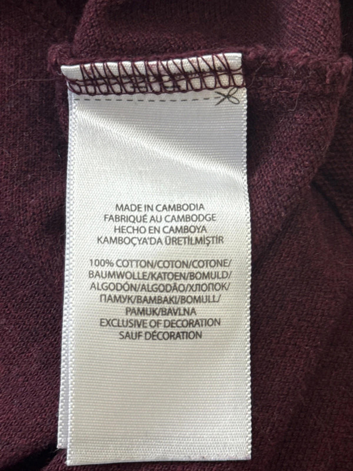 Men’s Ralph Lauren Classic Fit Polo Top In Burgundy - Medium - 1356