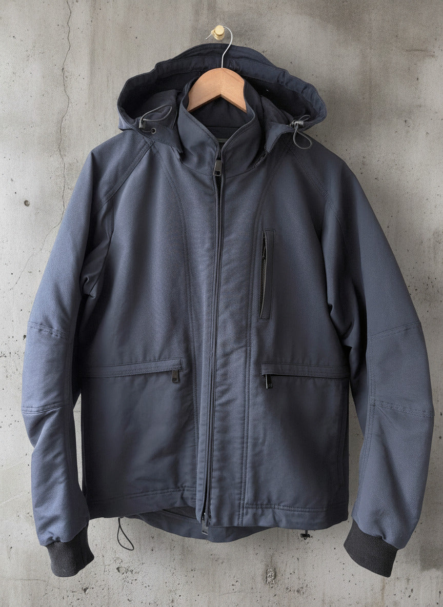 Men's Lou Dalton x Jaeger Hooded Jacket Coat In Navy - Medium - 3708
