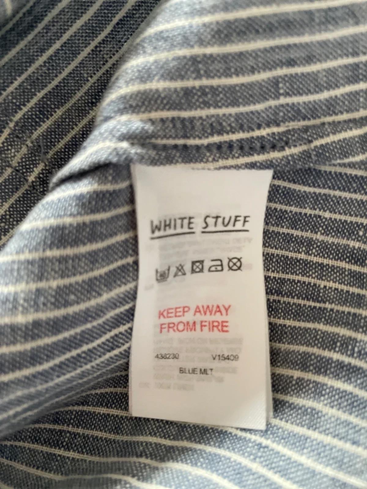 Women’s White Stuff Premium Linen Dress in Blue/white Stripe - UK10 - 3038