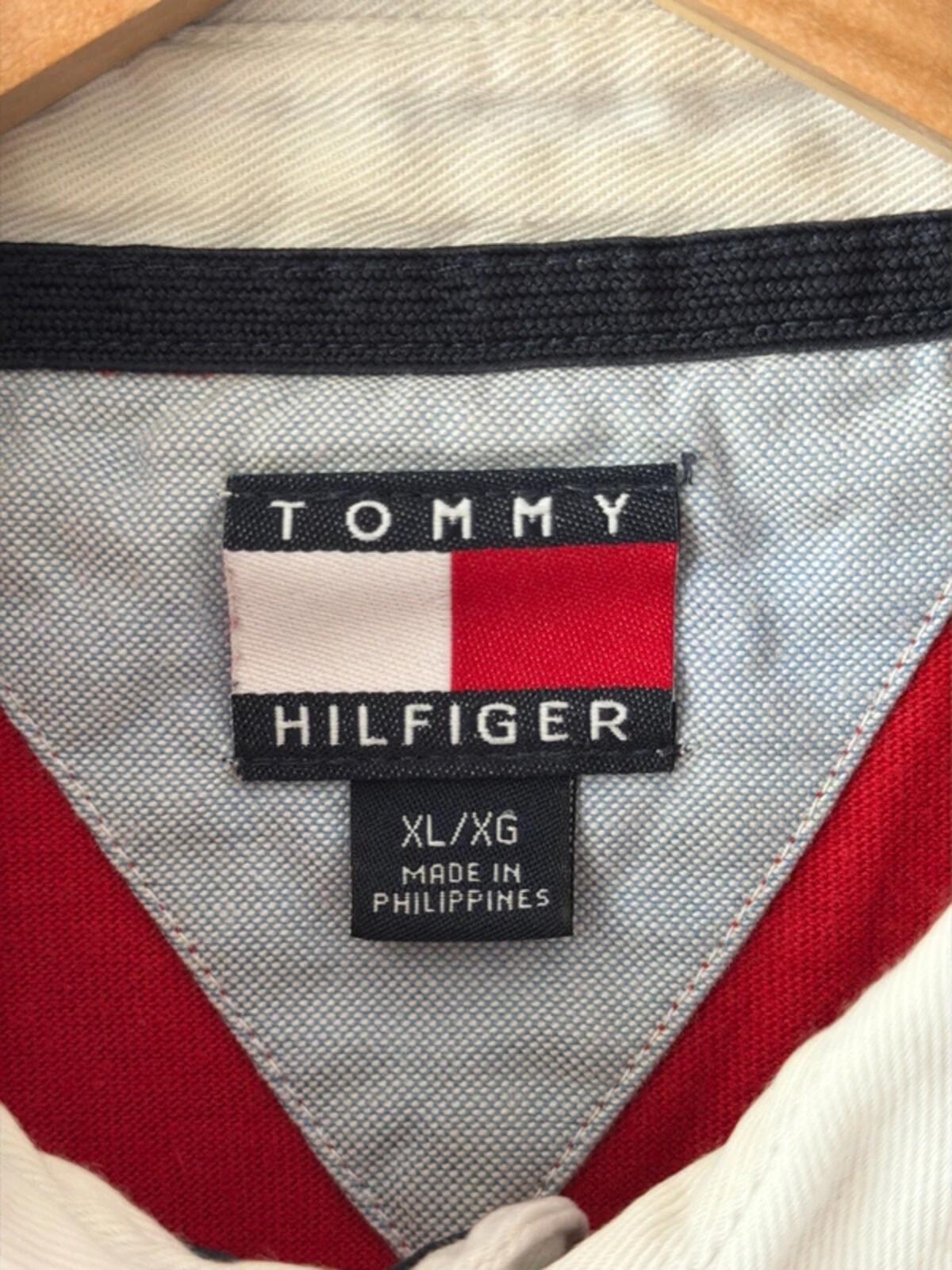 Men’s Tommy Hilfiger classic rugby polo top in red  - xlarge - 3469