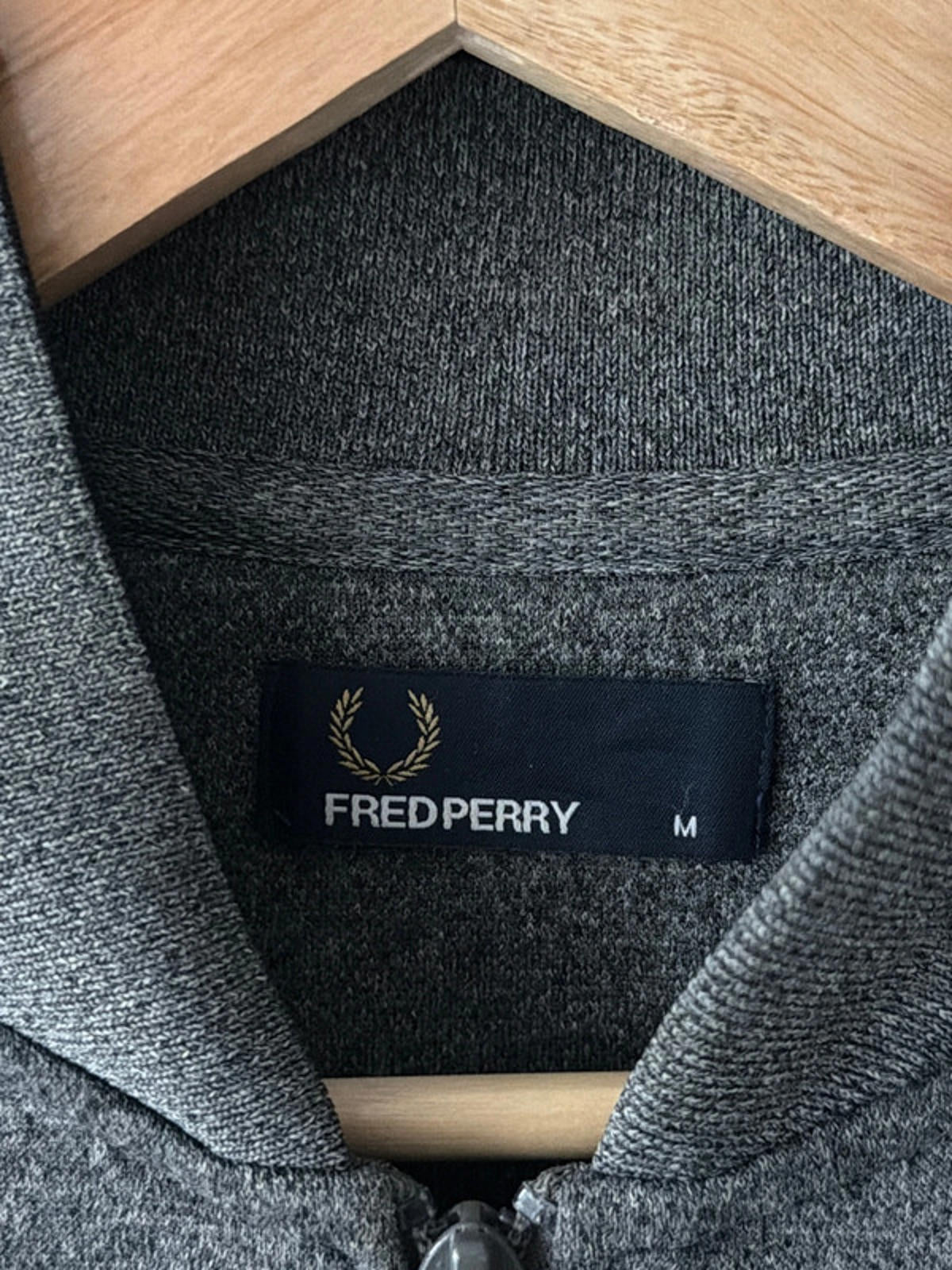 Men’s Fred Perry Zip Through Bomber Jacket In Grey - Medium - 2691