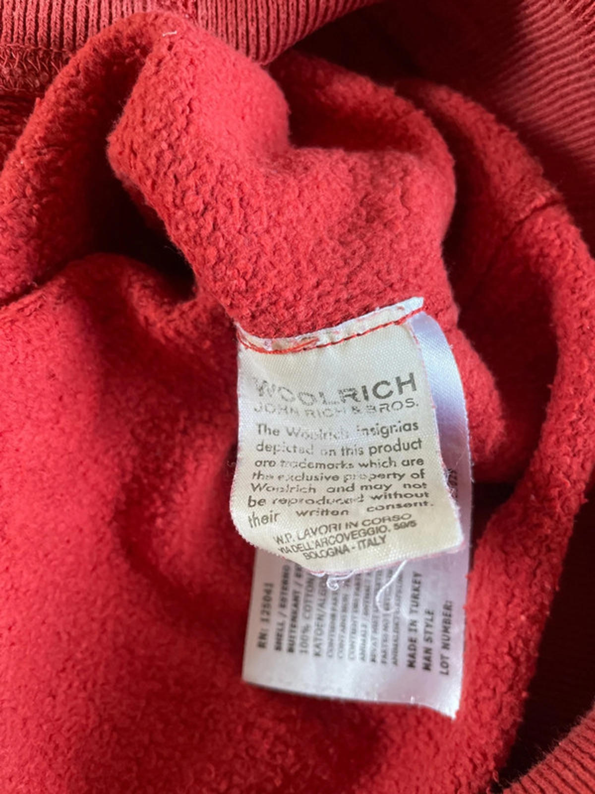 Men’s Woolrich Shawl Collar Jumper Top In Red - Medium - 2449