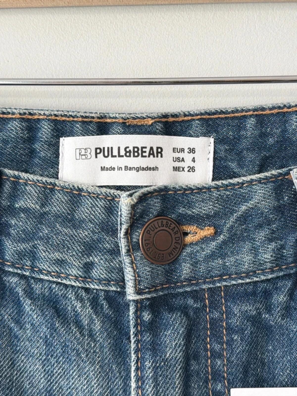 Women’s Pull & Bear high waist straight fit jeans in navy - uk8 - 3458