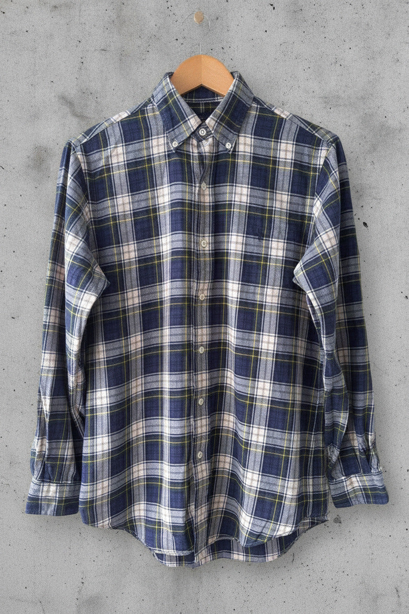 Men’s Ralph Lauren Premium Brushed Cotton Check Oxford Shirt - Small - 0422