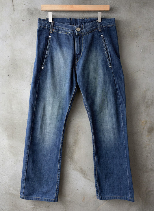 Men's Levi's Vintage Rare 90's Straight Leg Jeans In Navy  - W34/L30 - 3556