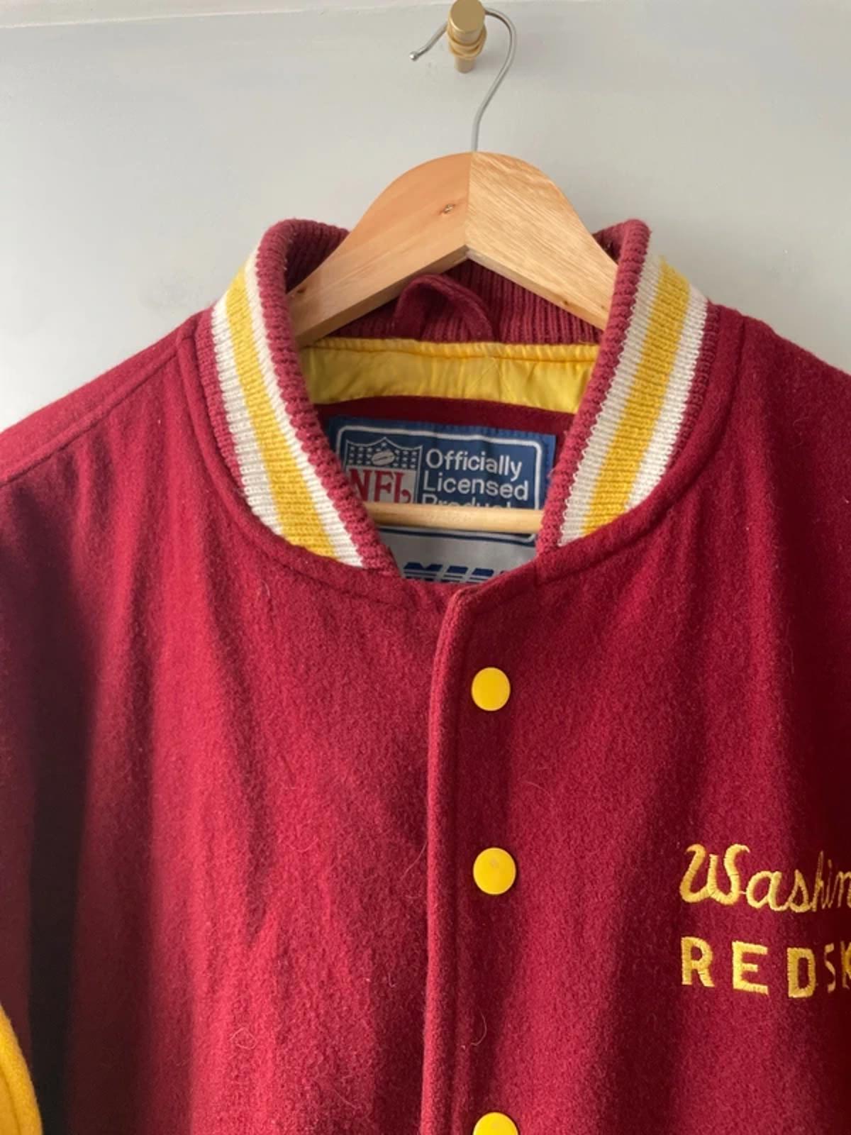 Men’s Washington Redskins Rare Wool Bomber Jacket in Red/Yellow - Medium - 2956