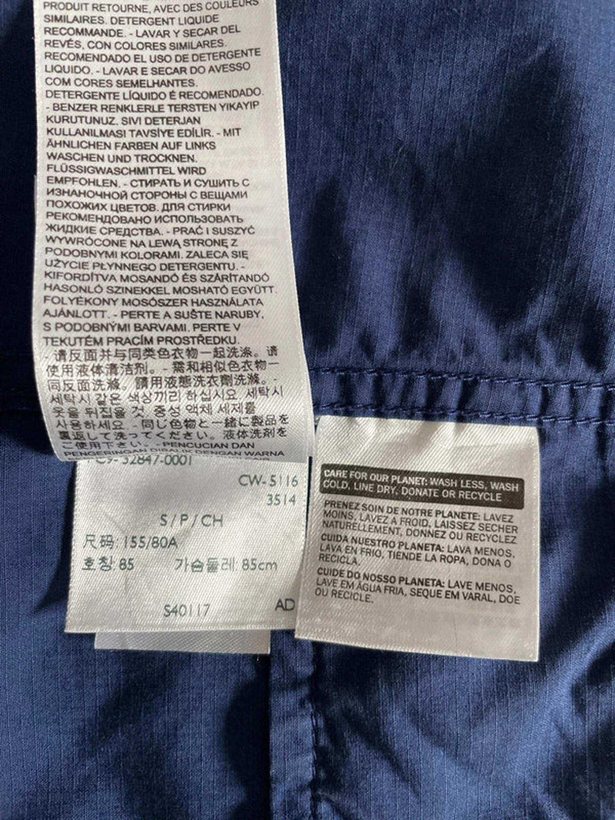 Women’s Levi’s Hooded Parka Jacket Coat In Navy - Small - 2284