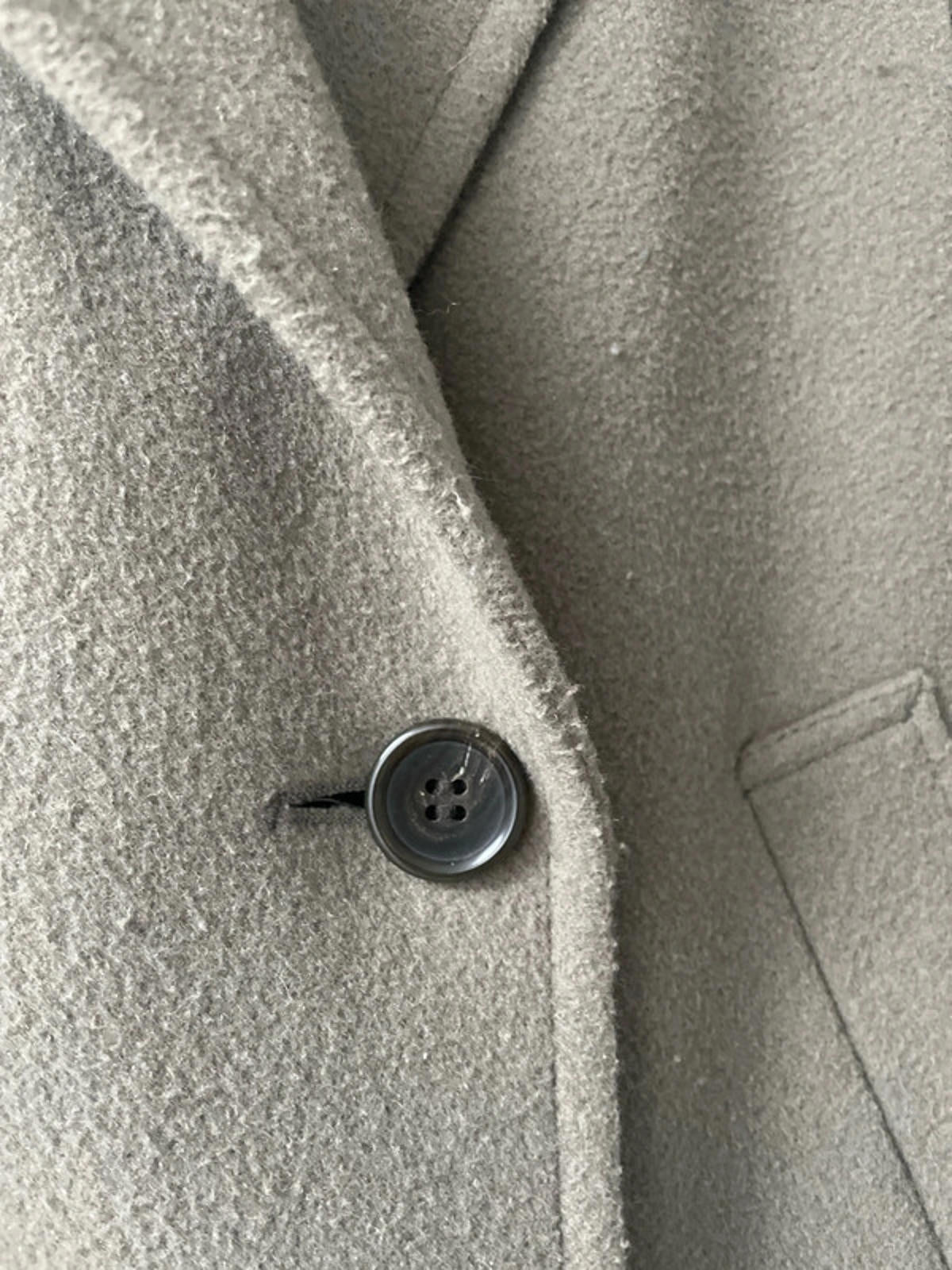 Women’s Uniqlo Double Breasted Wool Jacket Peacoat In Light Khaki - Small - 2566