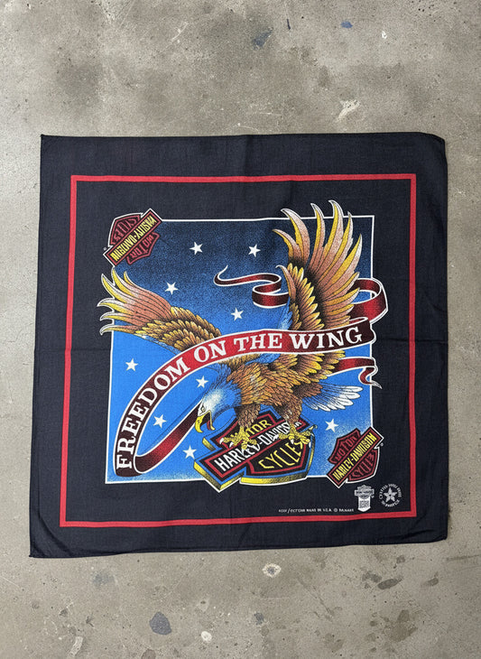 Unisex Vintage Harley-Davidson Made In U.S.A Freedom On The Wing Bandana - 3848