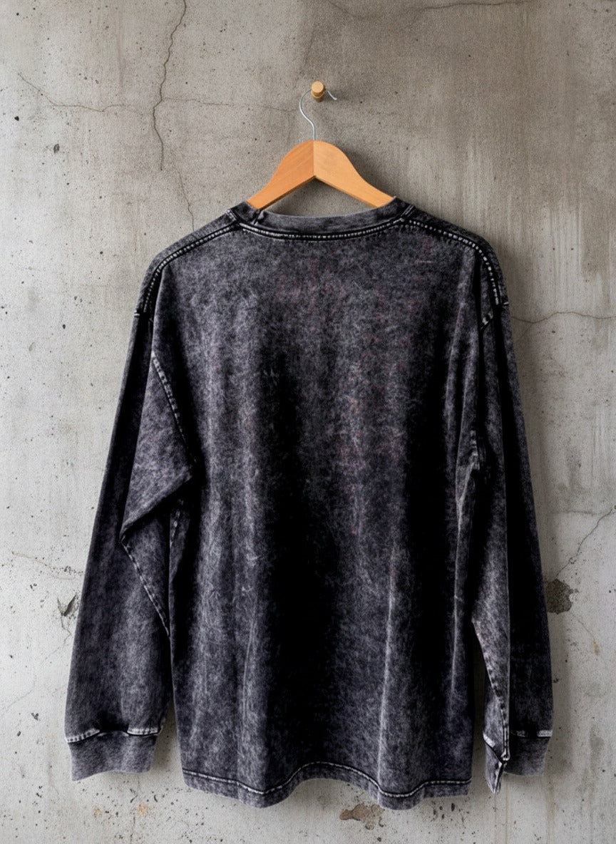 Men’s XLarge Oversized Fit Acid Wash T-shirt In Black - Mediim - 3202