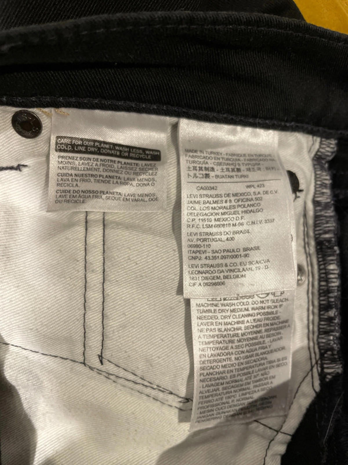 Men’s Levi’s 504 Straight Fit Jeans in Black - W32/L32 - 2788