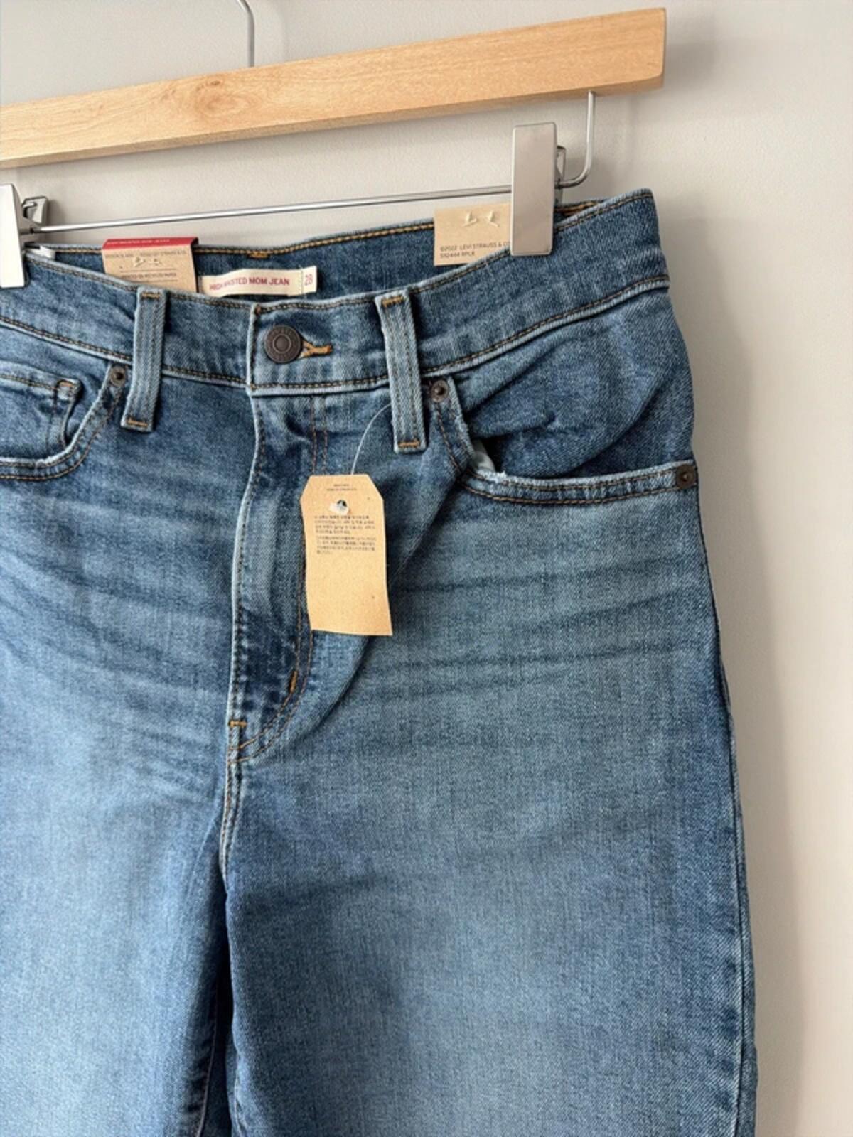 Women’s High Waisted Straight Leg Stretch Fit Mom Jeans - W28/L27 - 3434