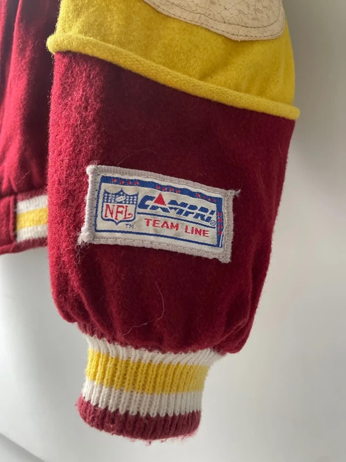 Men’s Washington Redskins Rare Wool Bomber Jacket in Red/Yellow - Medium - 2956