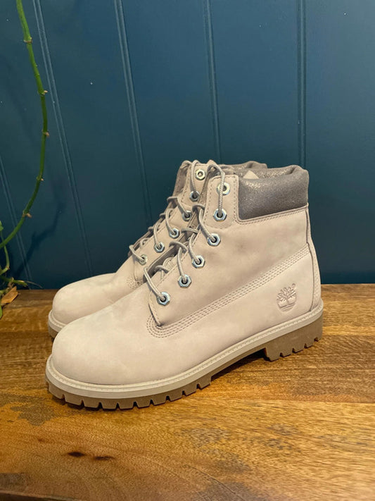 Women’s Timberland 6 Inch Nubuck Premium Leather Boots in Grey - UK 5.5 - 2555