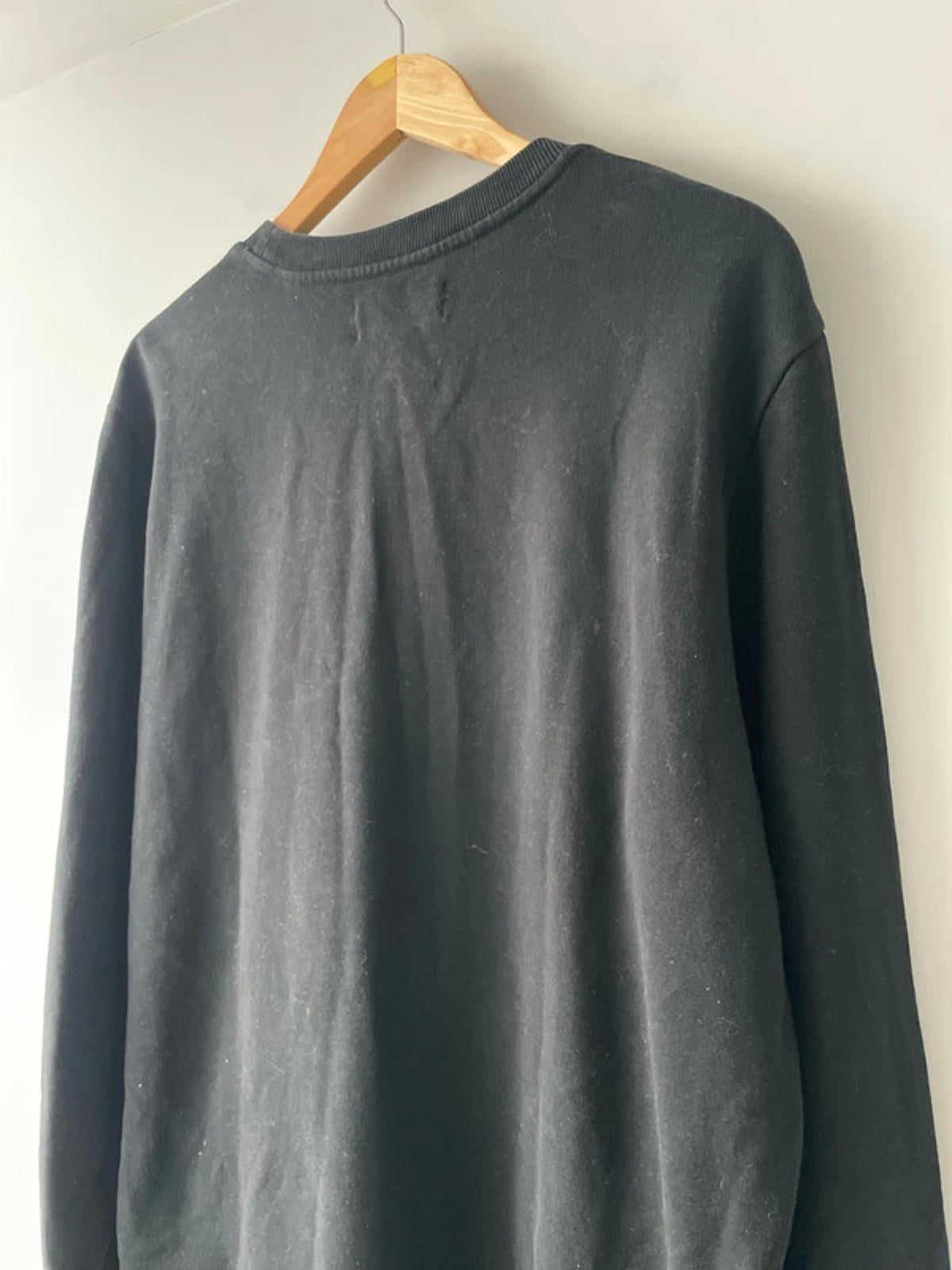 Mens Allsaints Crew Neck Long Sleeve Sweatshirt In Black - Large - 2549