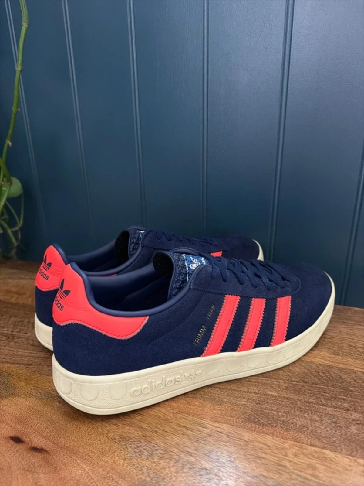 Men’s Adidas Trimm Trab Suede Trainers In Navy - Uk10 - 3323