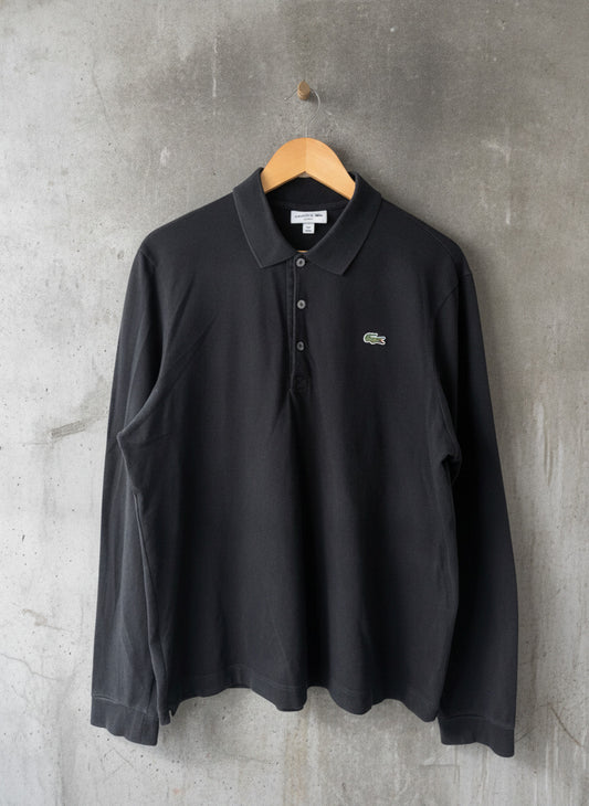 Men’s Lacoste Long Sleeve Slim Fit Polo Top In Black - Xlarge - 3460