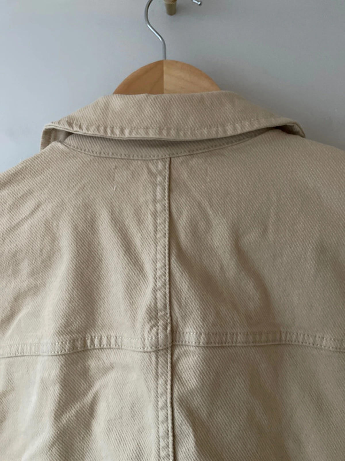 Women’s Zara Cropped Denim Jacket In Cream - XSmall - 2502