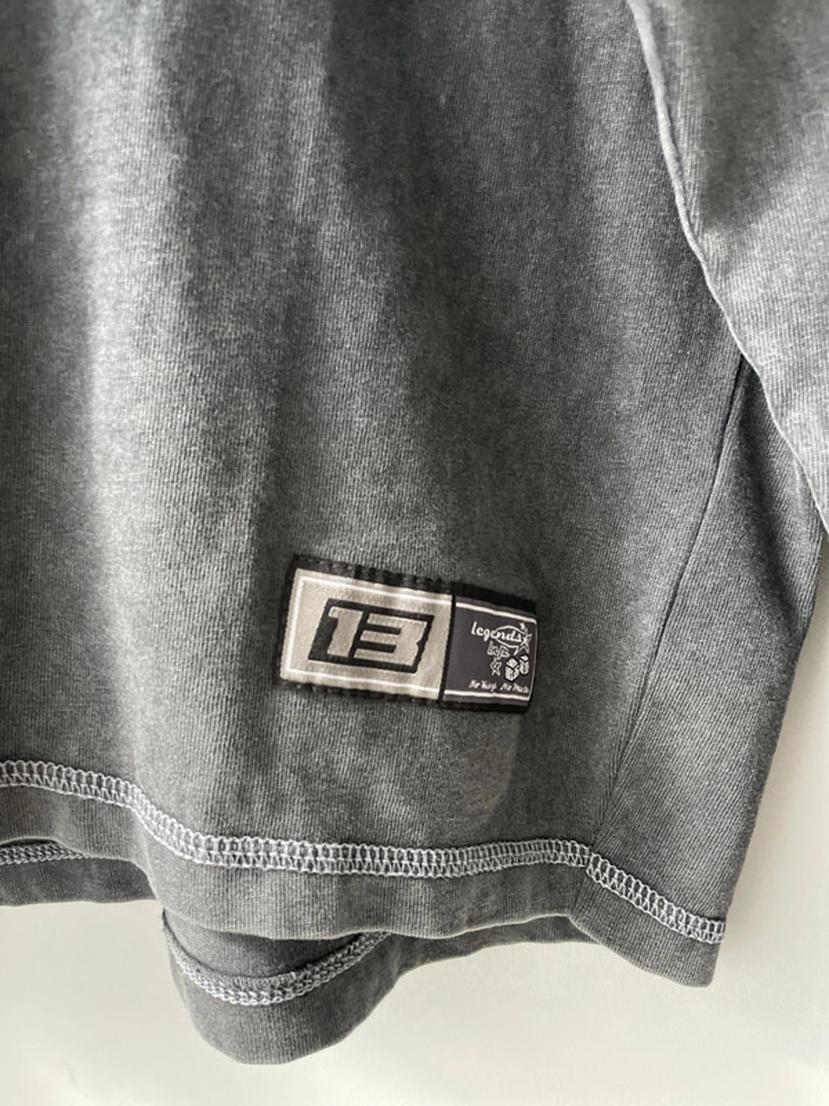 Men’s Liquor n Poker Oversized Long Sleeve Crew Neck T-Shirt In Grey - Medium - 2244