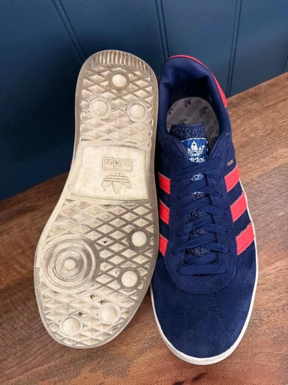 Men’s Adidas Trimm Trab Suede Trainers In Navy - Uk10 - 3323