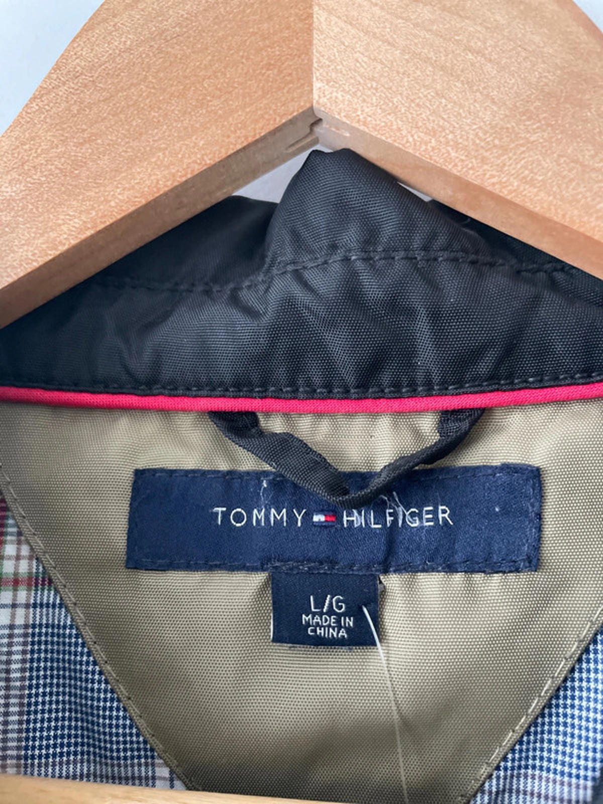 Men’s Tommy Hilfiger Check Lined Harrington Jacket - Large - 2056