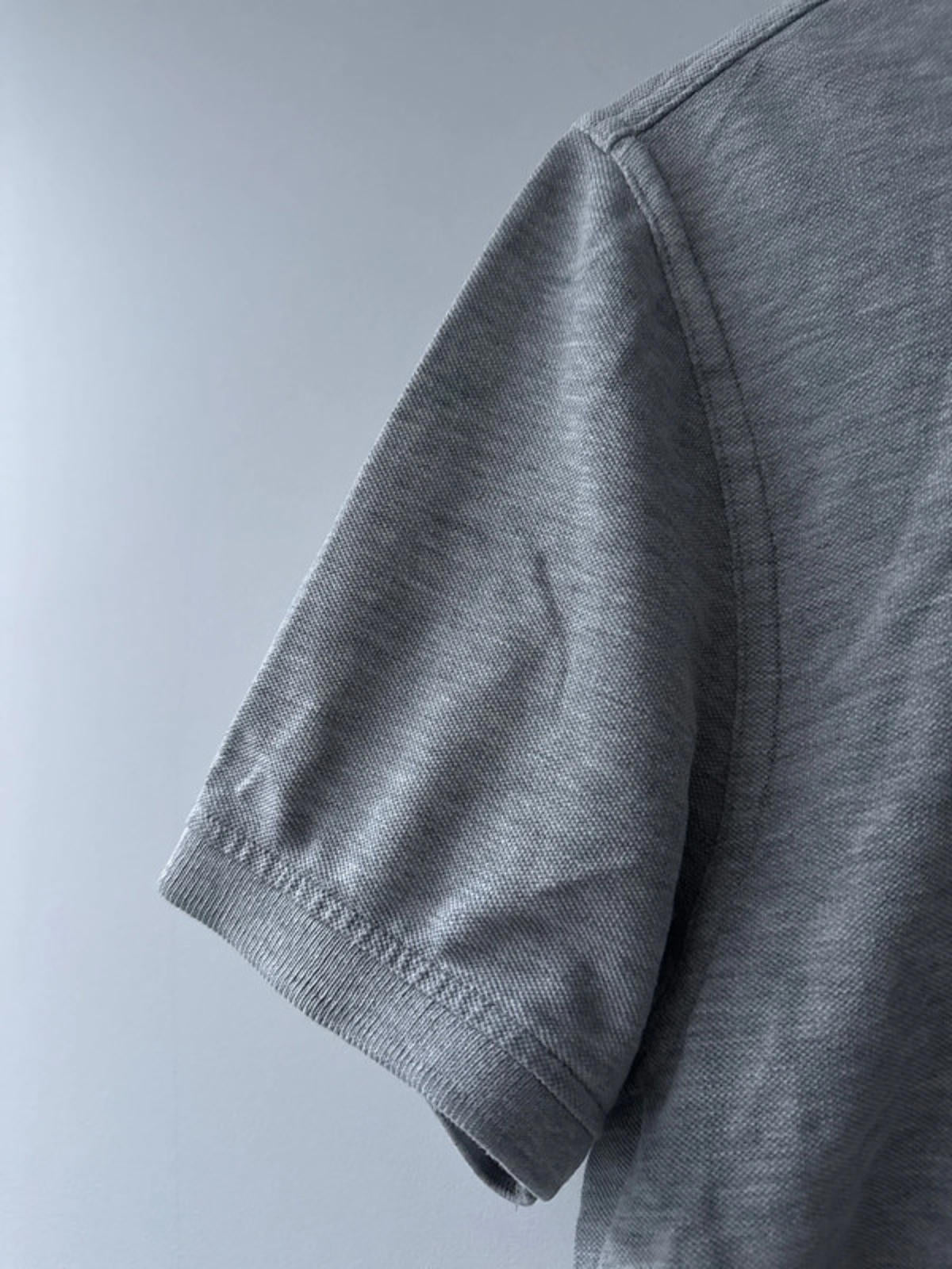 Men’s Baracuta Classic Polo Top With Dutton Down Collar In Grey - large - 0293
