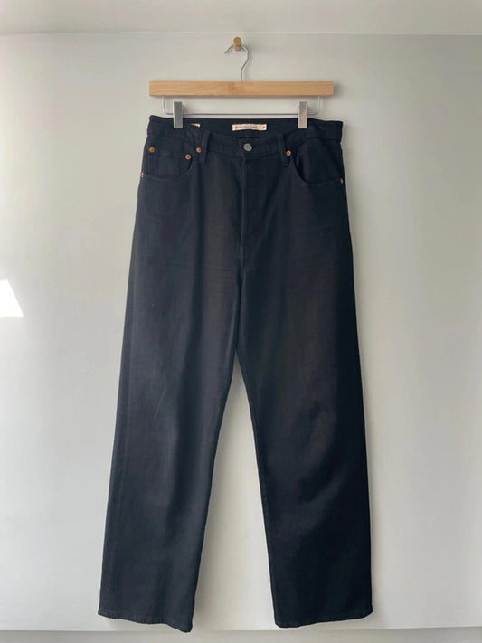 Women’s Levi’s Ribcage Straight Ankle High Waisted Fit Black Jeans - W29/L29 -1847