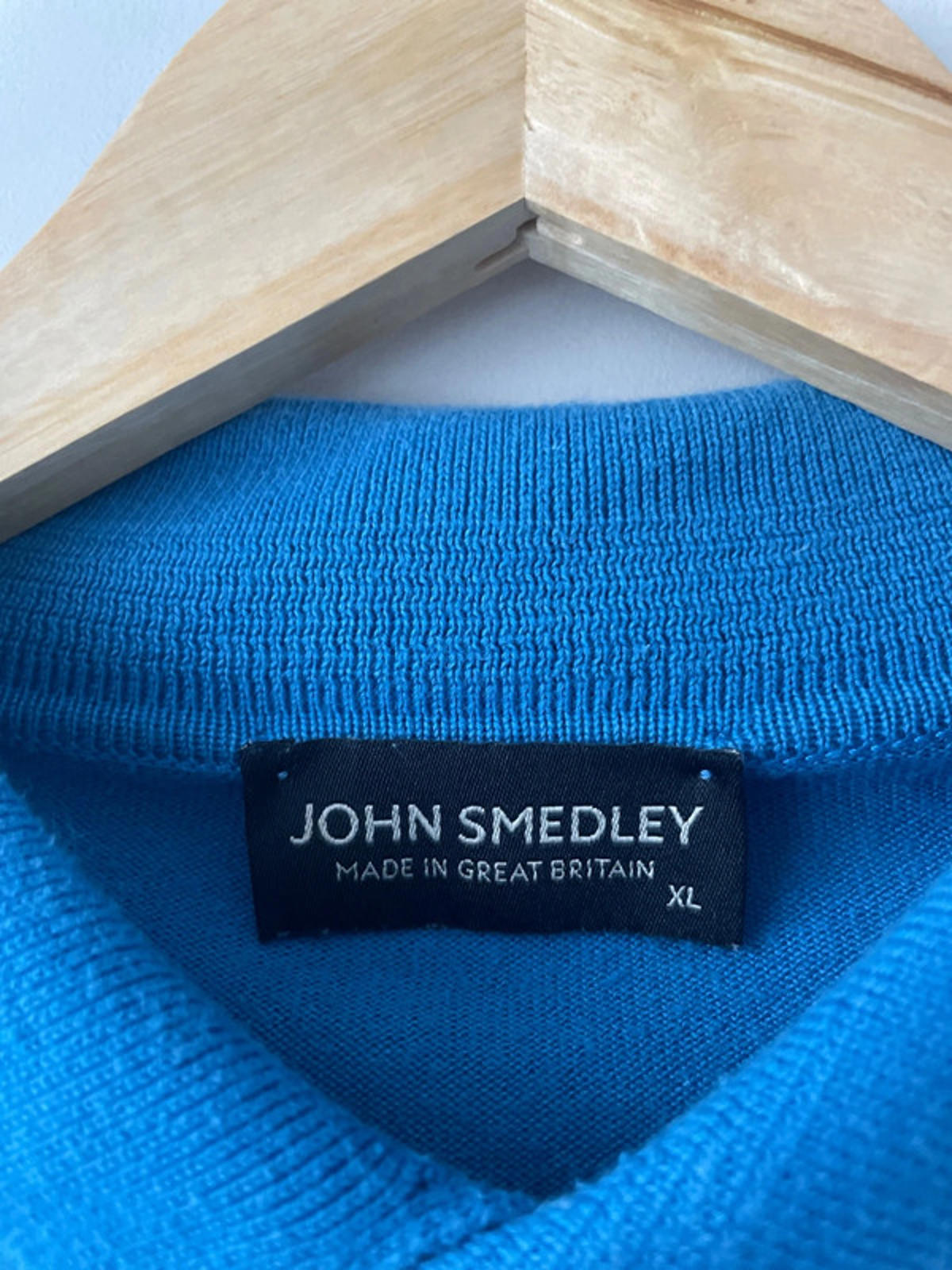 Men’s John Smedley Long Sleeve Knitted Polo Top - XLarge - 2109