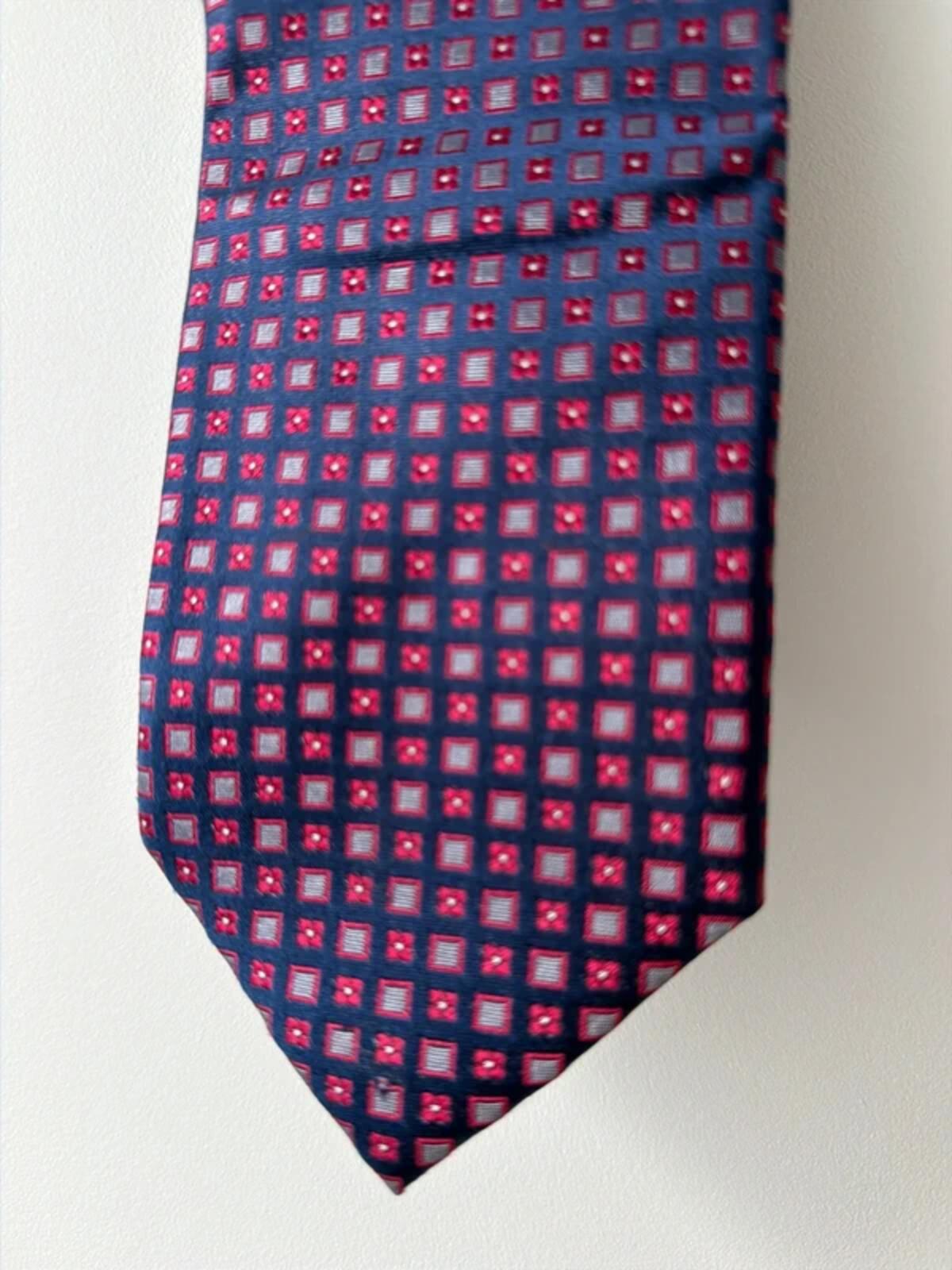 Baumler Premium 100% Silk Tie In Navy - 3337