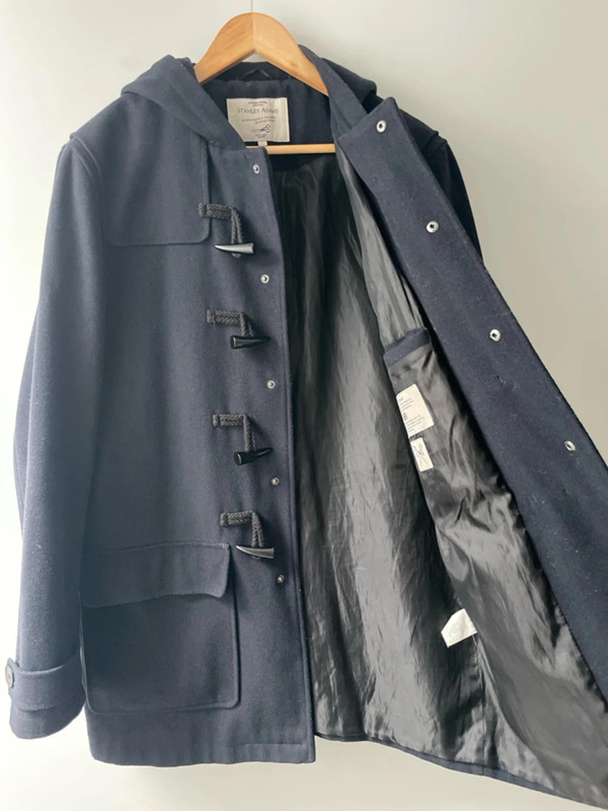 Women’s Stanley Adams Wool Hooded Duffle Coat In Navy - Large - 2440