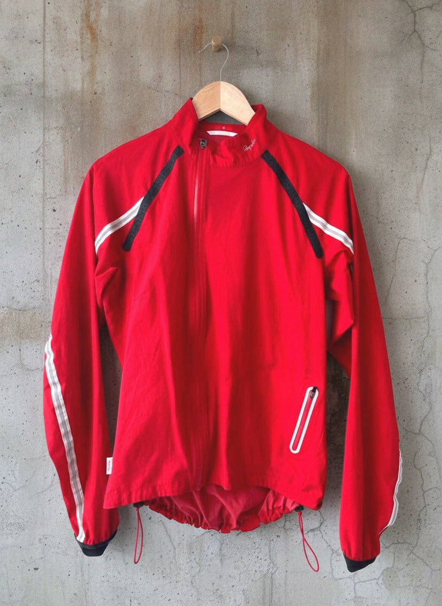 Women’s Rapha Zip Through Windbreaker Cycling Jacket In Red - UK14 - 1824
