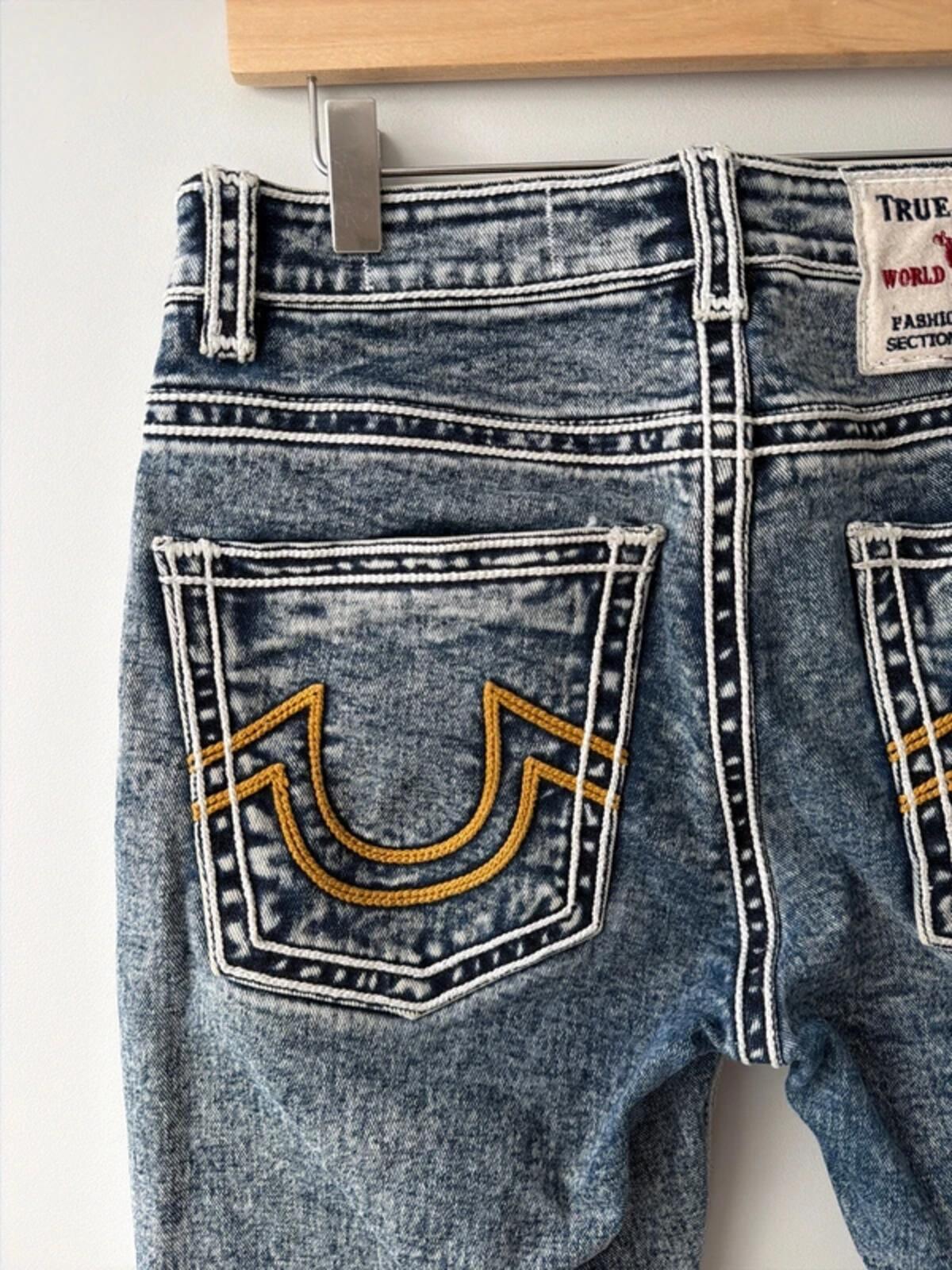 Mens True Religion Made In U.S.A Slim Fit Jeans In Blue - W32/L28 - 3319